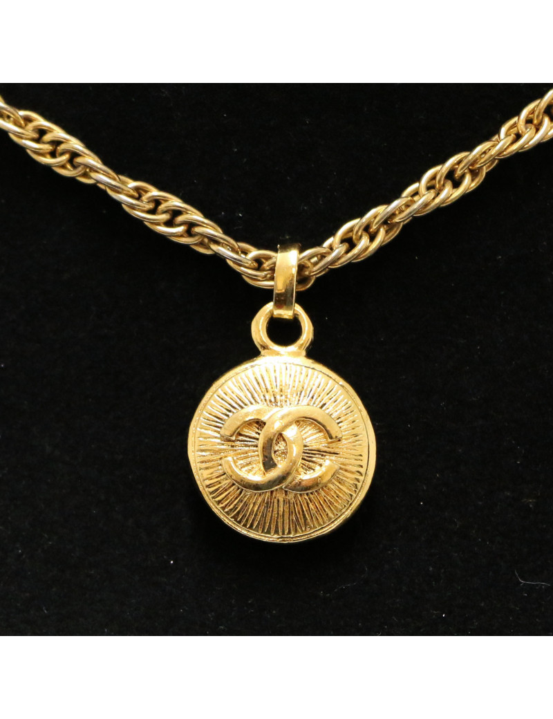 Collier CHANEL doré vintage