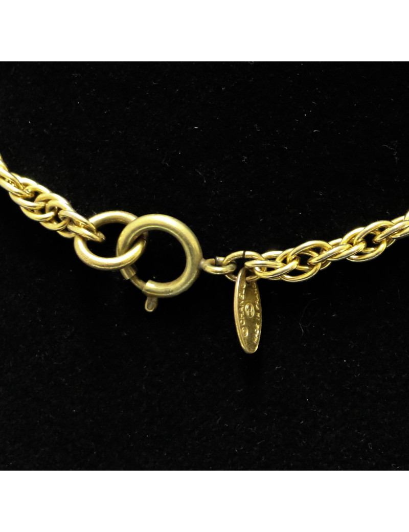 Collier CHANEL doré vintage