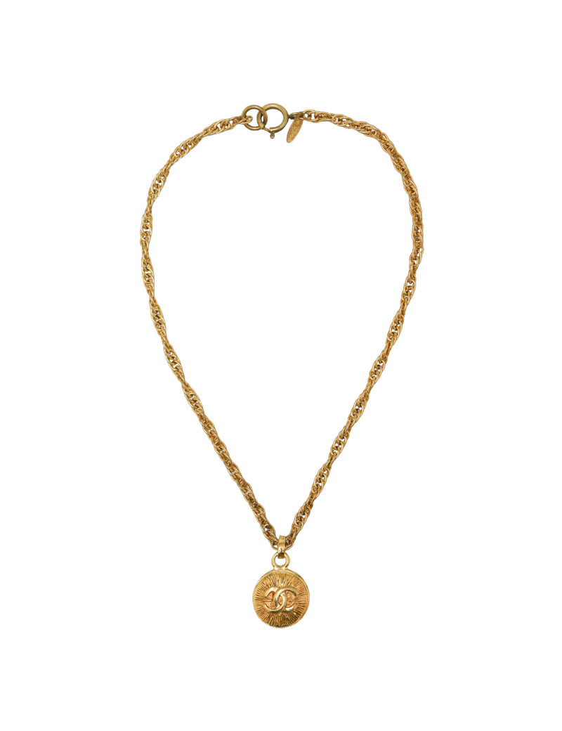 Collier CHANEL doré vintage