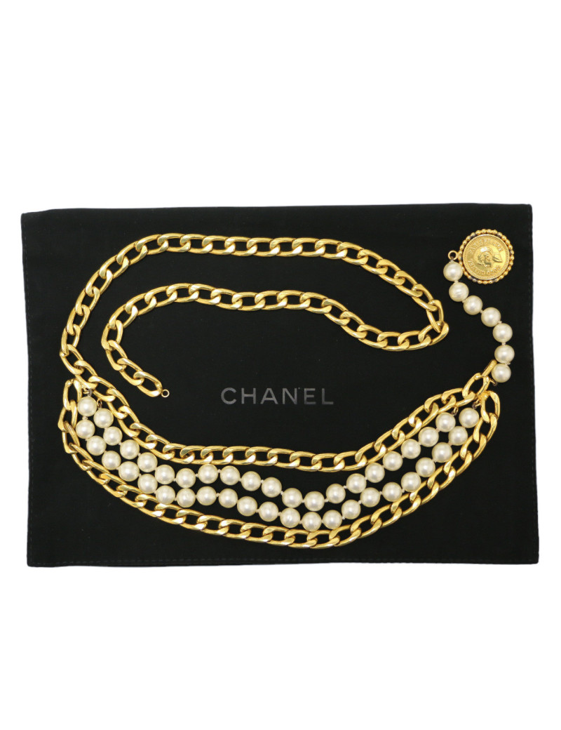 Ceinture CHANEL perles nacrées