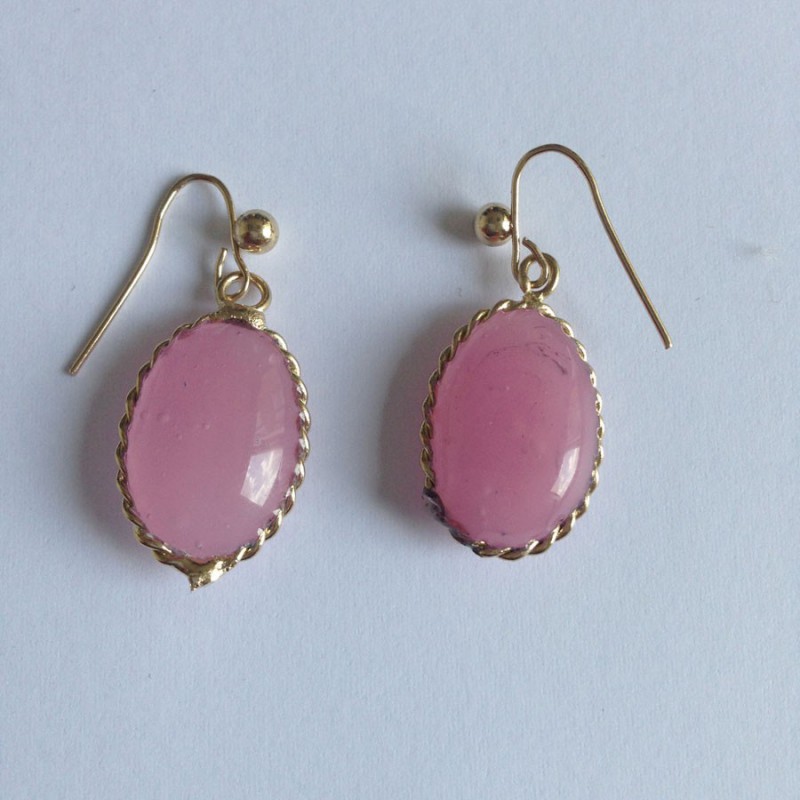 LOUIS VUITTON nails plexi earrings pink - VALOIS VINTAGE PARIS