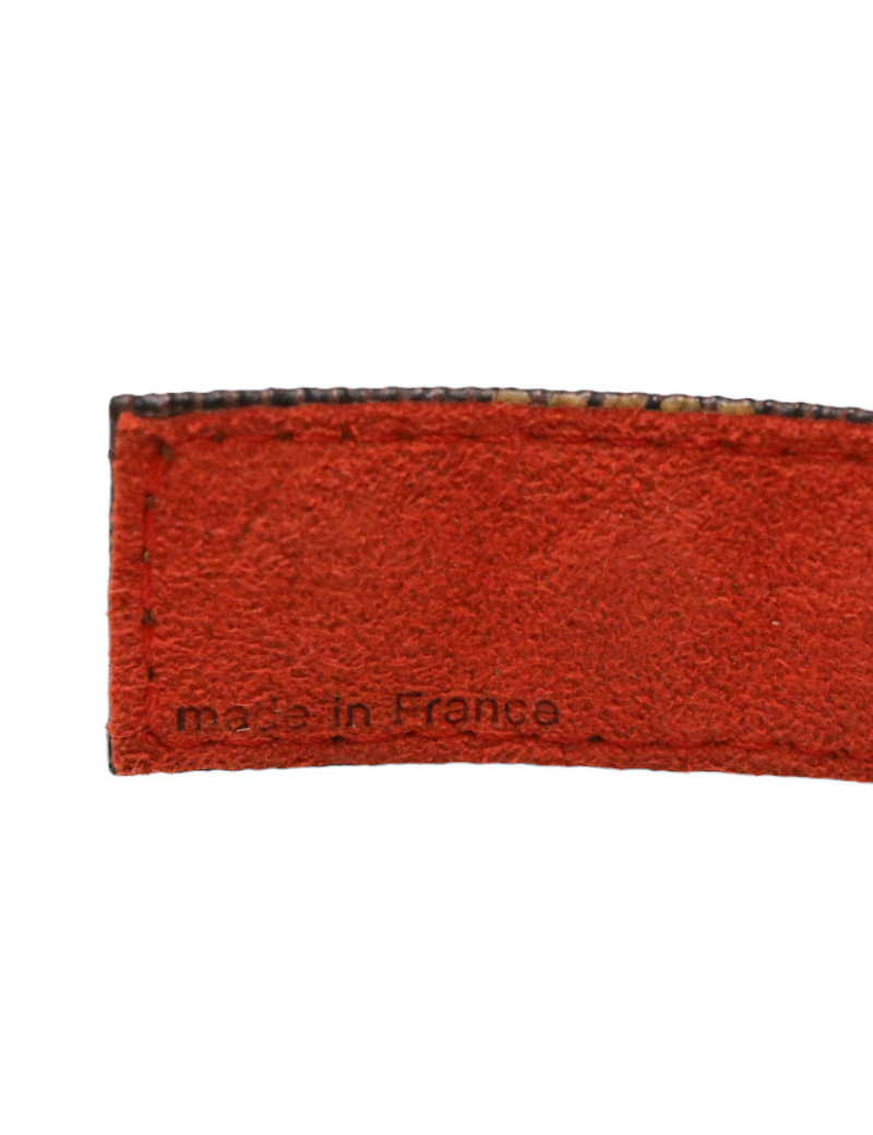 LOUIS VUITTON checkered pattern leather bracelet 