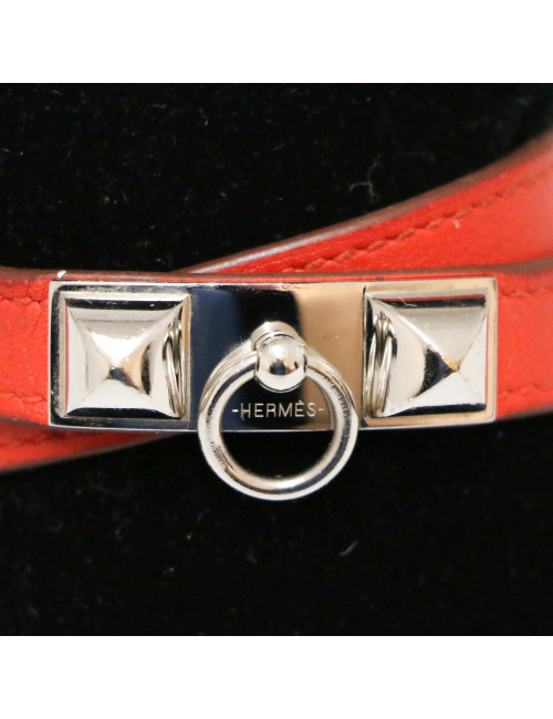  HERMES Bracelet Rivale double Capucine