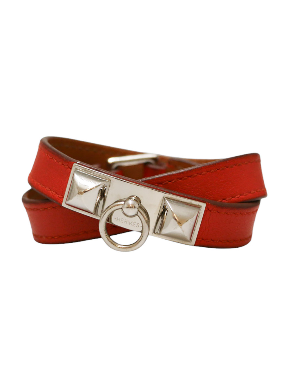  HERMES Bracelet Rivale double Capucine
