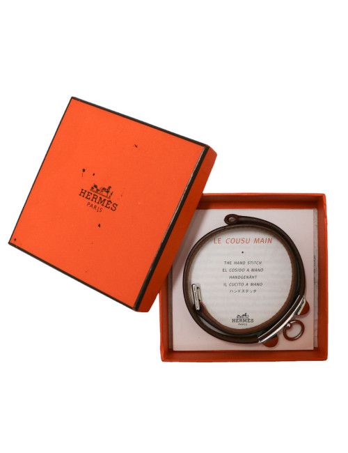  HERMES Bracelet Rivale double Capucine