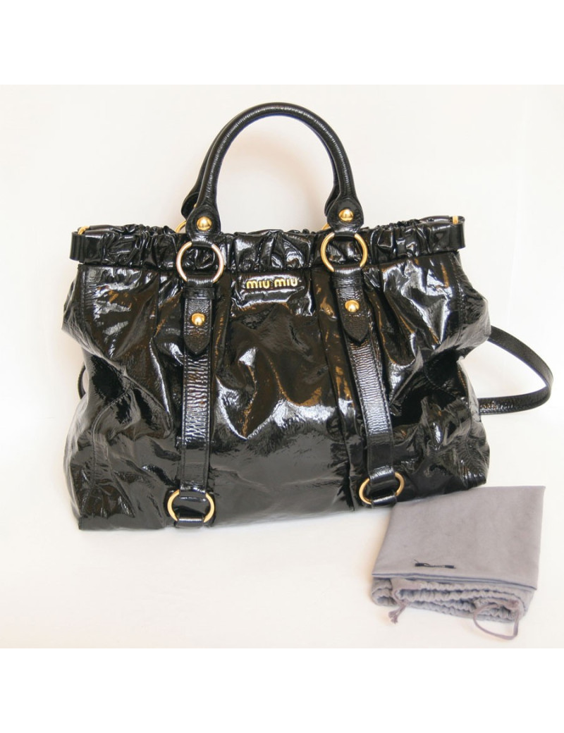 Sac MIU MIU en vernis noir