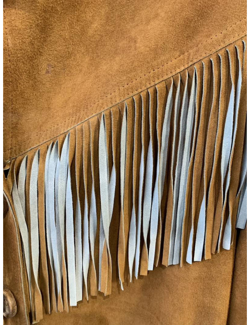 Veste à franges DIOR marron