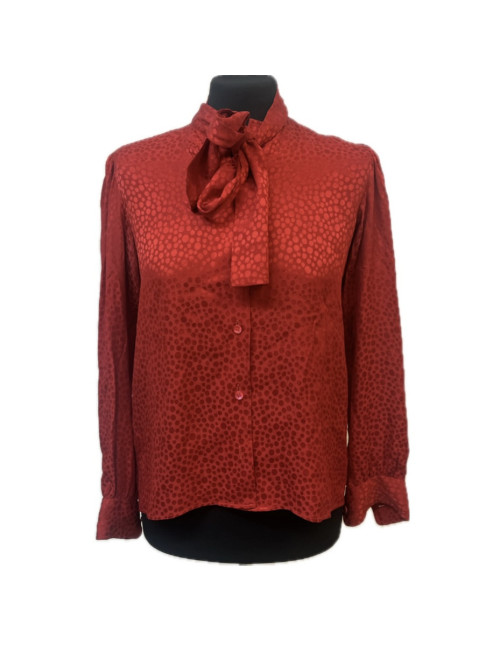 Blouse YSL T 34 soie rouge 