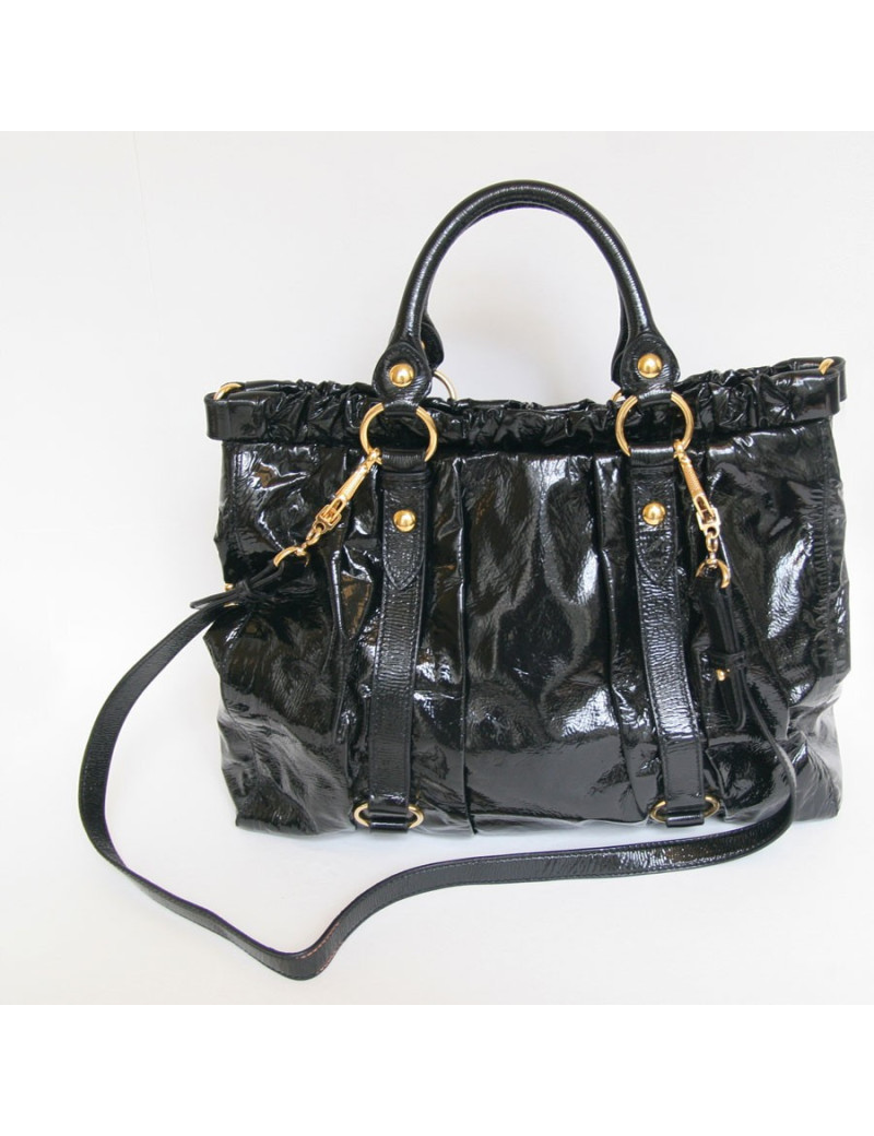 Sac MIU MIU en vernis noir