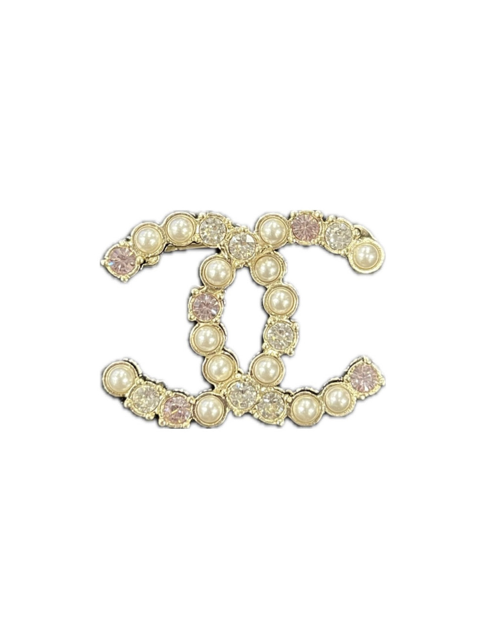 Broche CHANEL perles strass