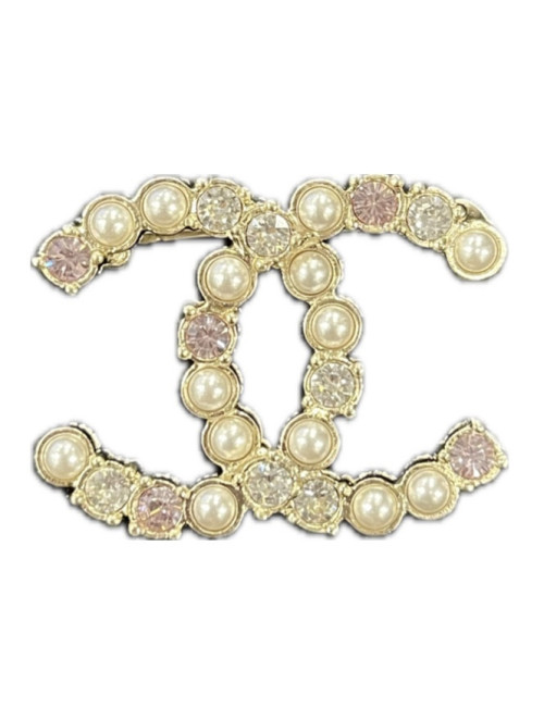 Broche CHANEL perles strass