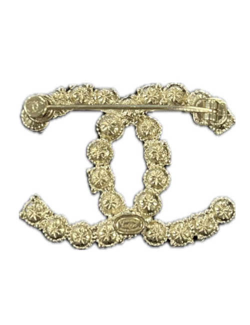CHANEL rhinestones and pearly beads brooch