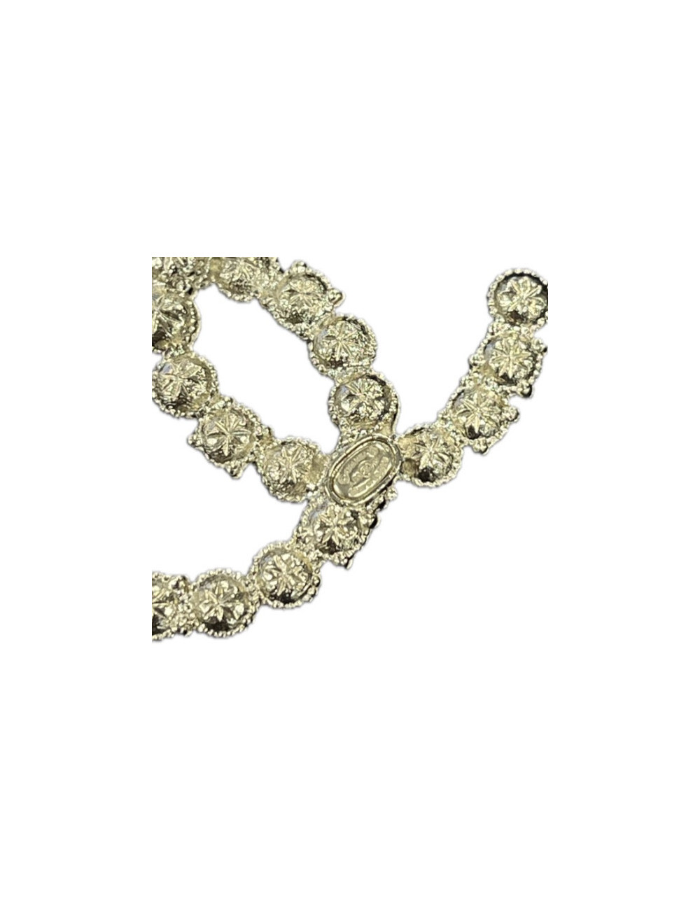CHANEL rhinestones and pearly beads brooch