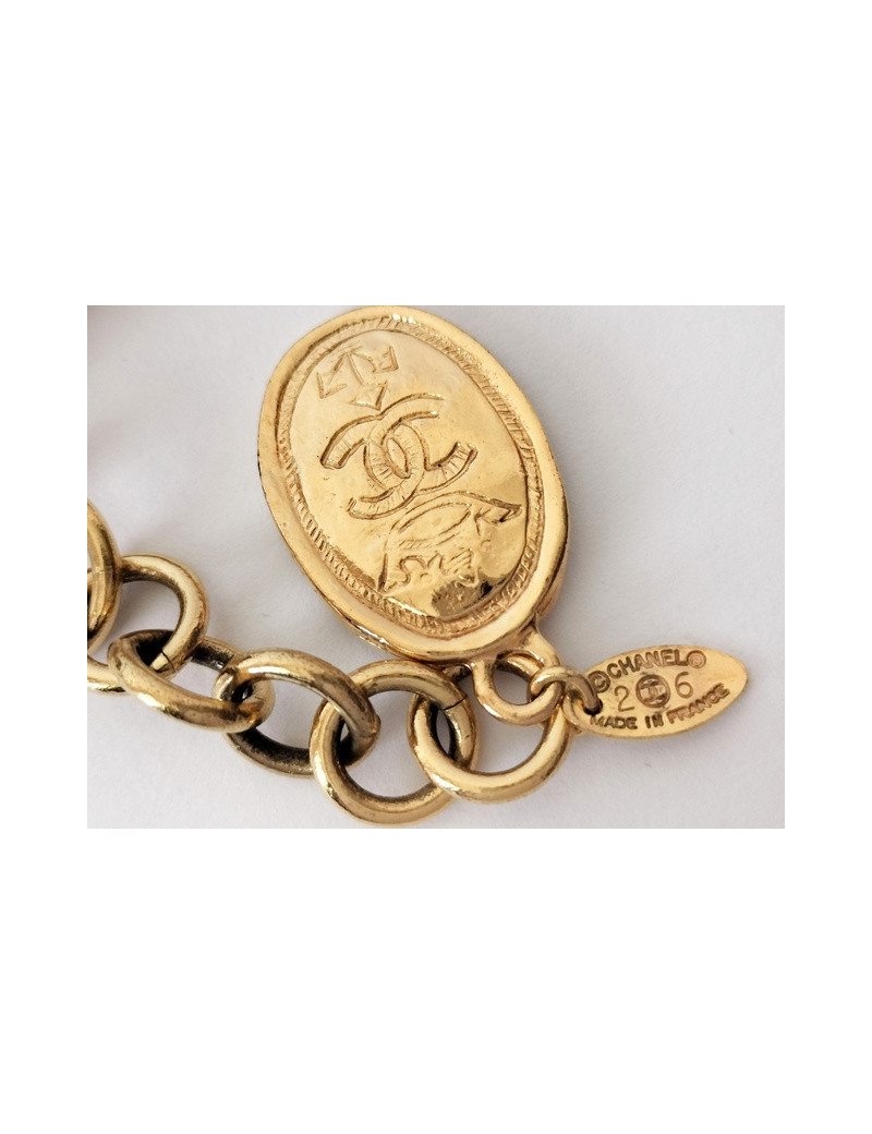 Bracelet medailles CHANEL dorée