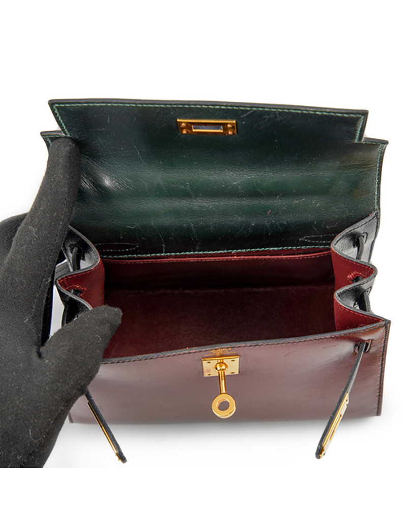 Mini Kelly HERMÈS box tricolor