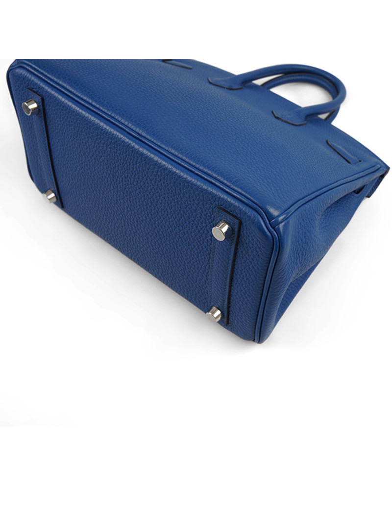 Birkin 25 HERMES Togo bleu royal