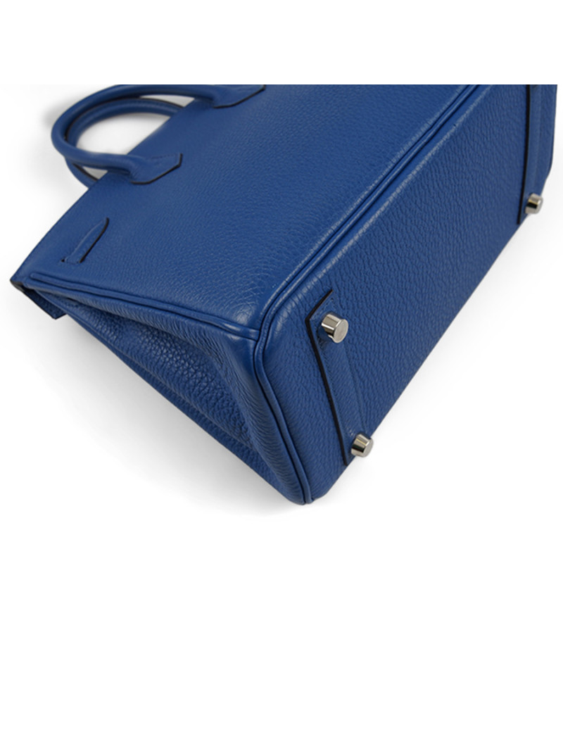 Birkin 25 HERMES Togo bleu royal