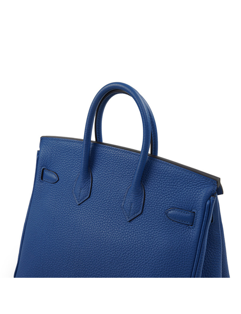 Birkin 25 HERMES Togo bleu royal