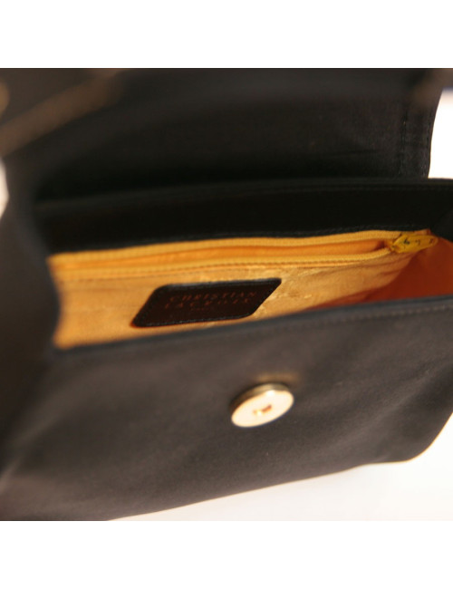 sac du soir CHRISTIAN LACROIX satin noir