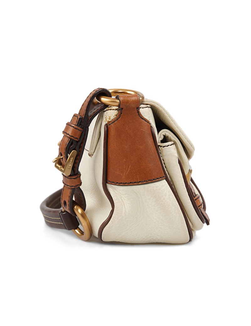 Sac PRADA bicolore beige marron