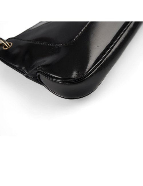 Mini sac GUCCI cuir verni  noir