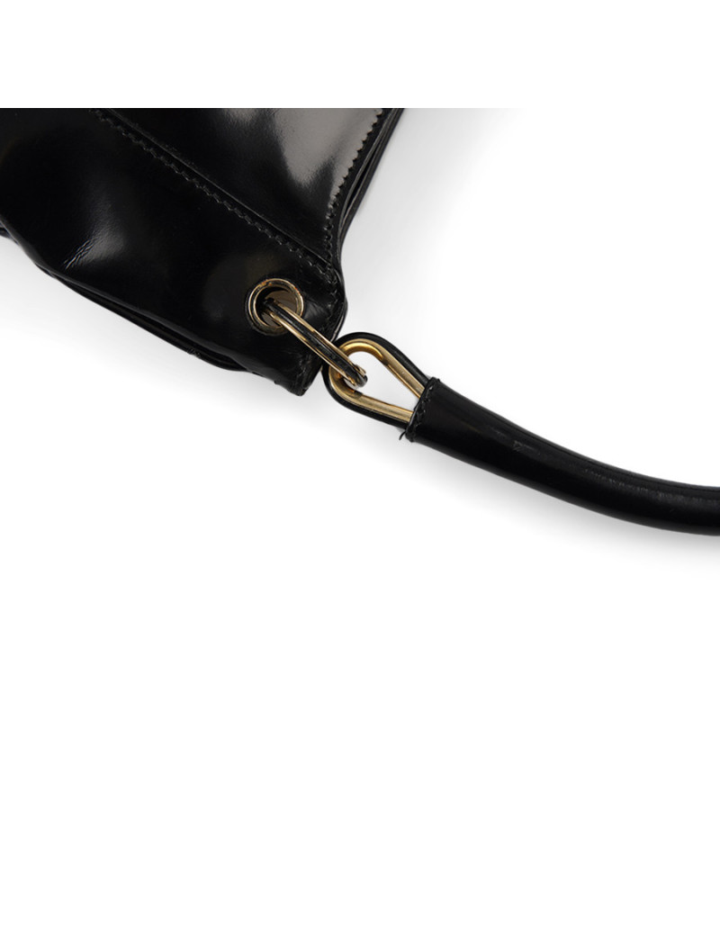 Mini sac GUCCI cuir verni  noir