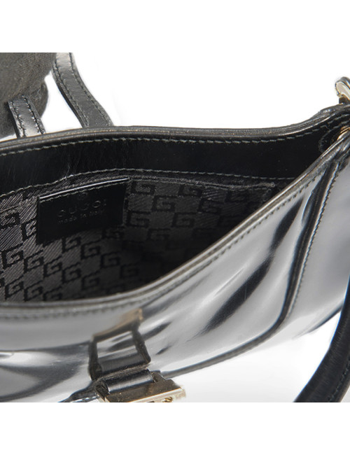 Mini sac GUCCI cuir verni  noir