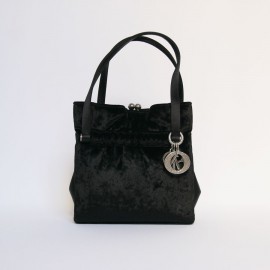 Evening bag CHRISTIAN DIOR black velvet