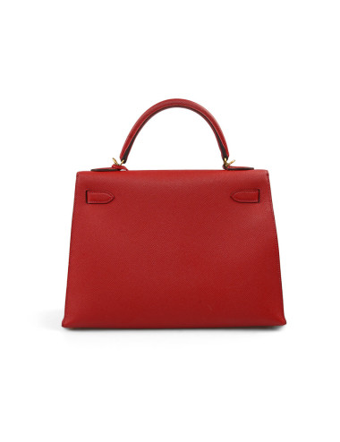 Kelly II sellier HERMES 32 Epsom rouge casaque 2