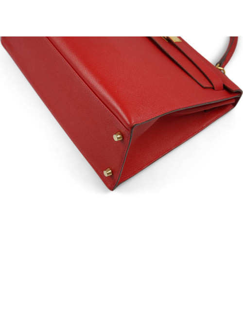 Kelly II sellier HERMES 32 Epsom rouge casaque