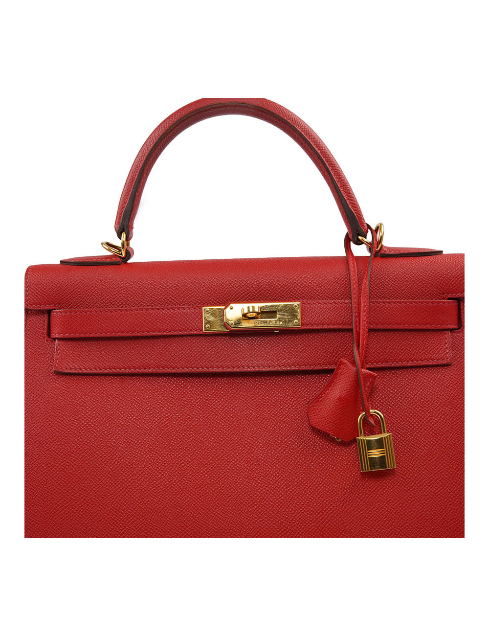 Kelly II sellier HERMES 32 Epsom rouge casaque