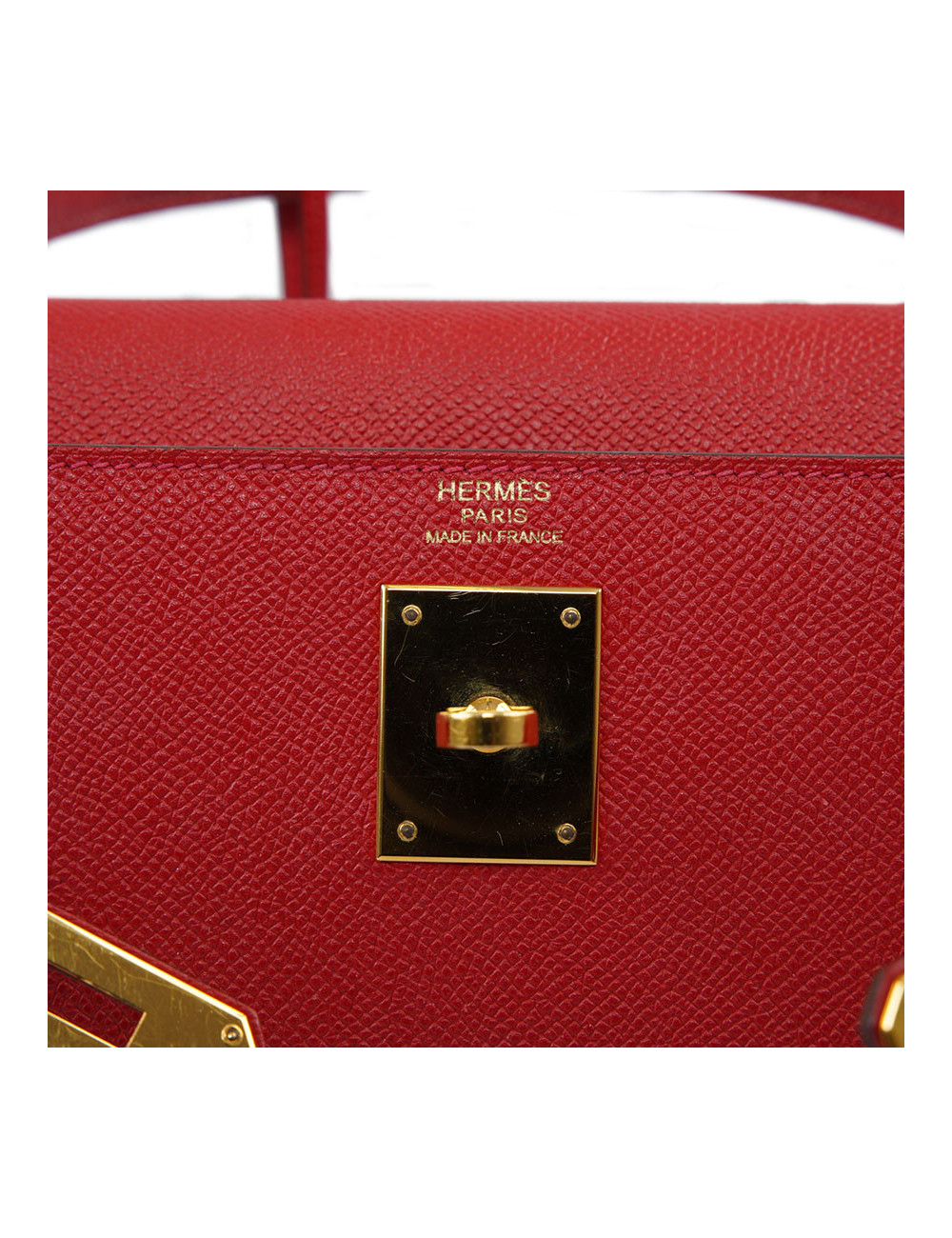 Kelly II sellier HERMES 32 Epsom rouge casaque