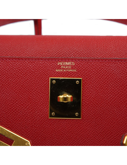 Kelly II sellier HERMES 32 Epsom rouge casaque
