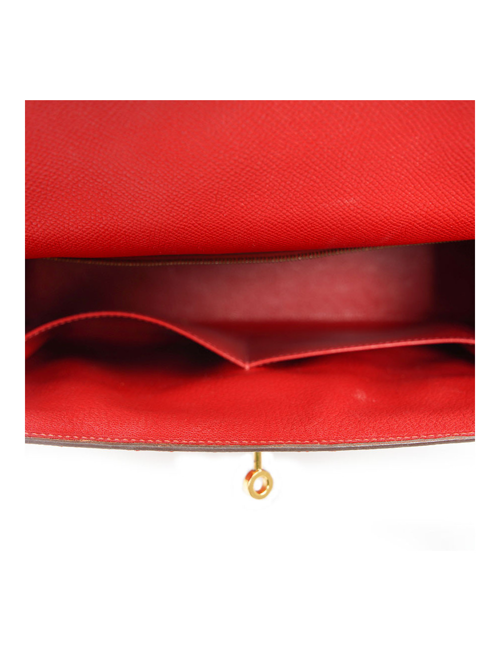 Kelly II sellier HERMES 32 Epsom rouge casaque