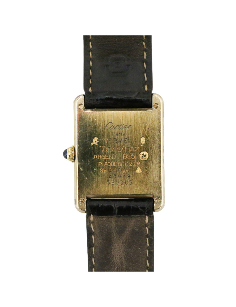 CARTIER  Vintage silver-gilt Tank watch