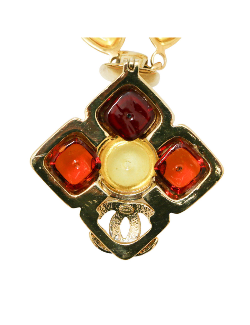 CHANEL glass paste vintage necklace