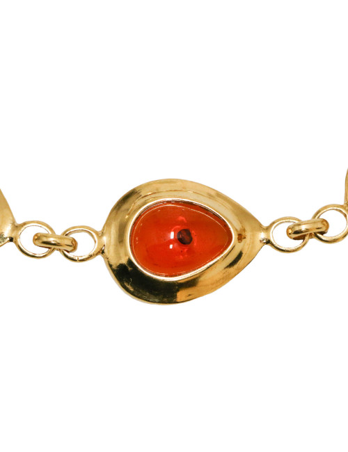 CHANEL glass paste vintage necklace