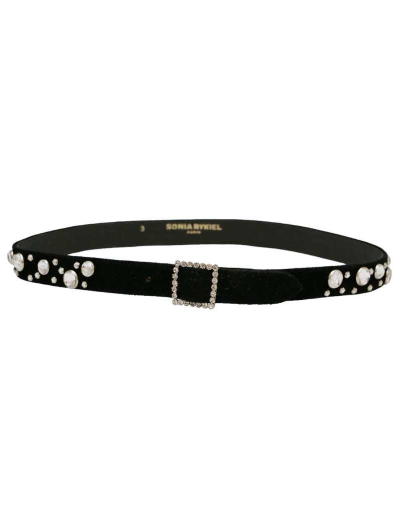 Ceinture SONIA RYKIEL noire strass