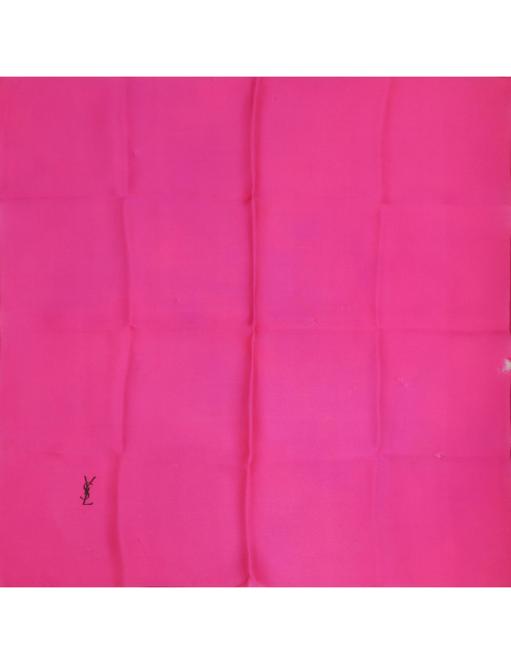 Mini carré YSL soie fuschia