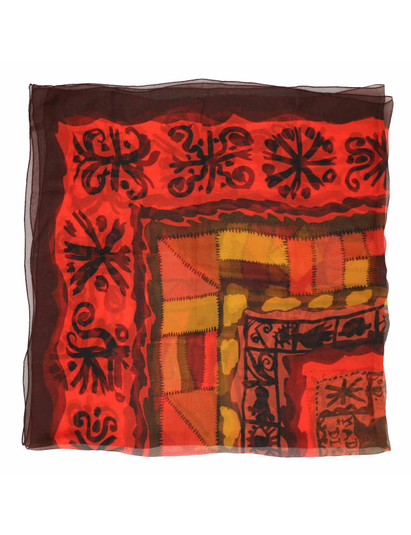 Grand carré CHRISTIAN LACROIX voile de soie 2