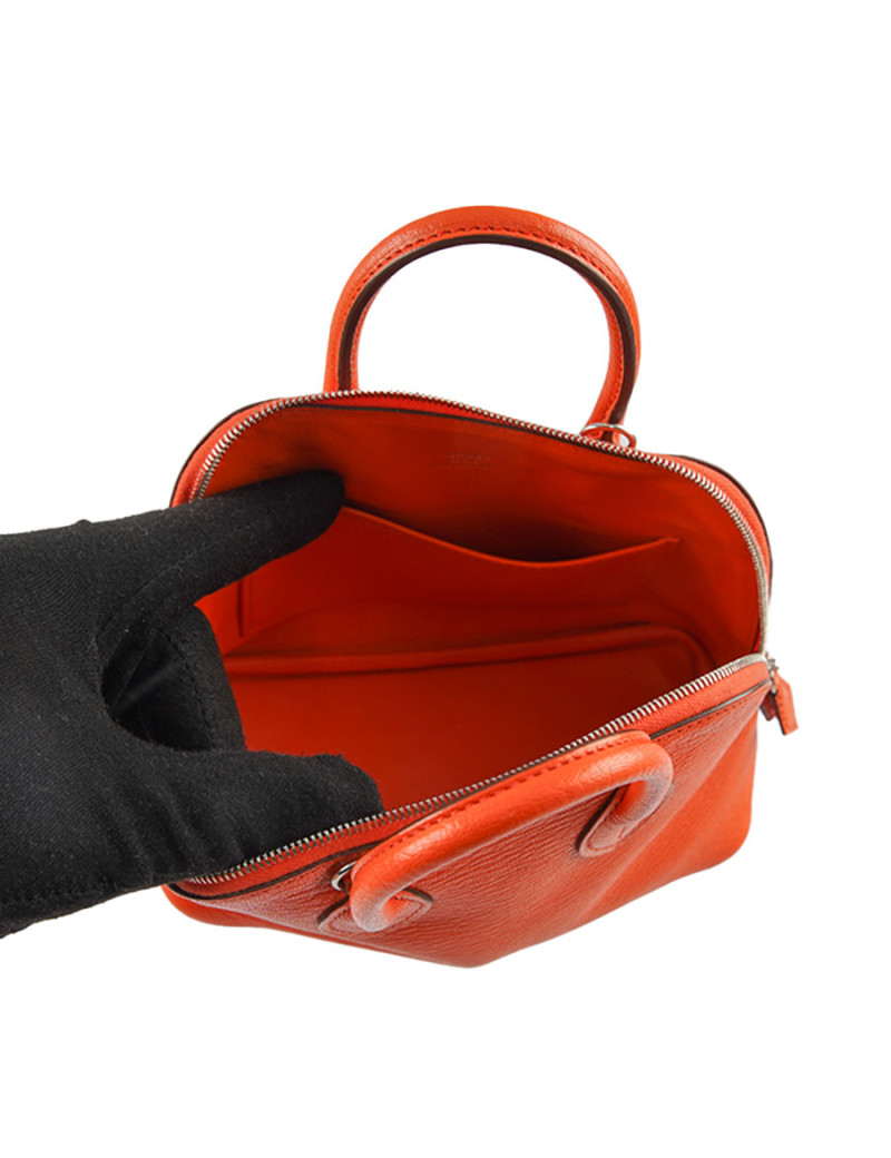 HERMES Mini Bolide goat Myzore orange Poppy