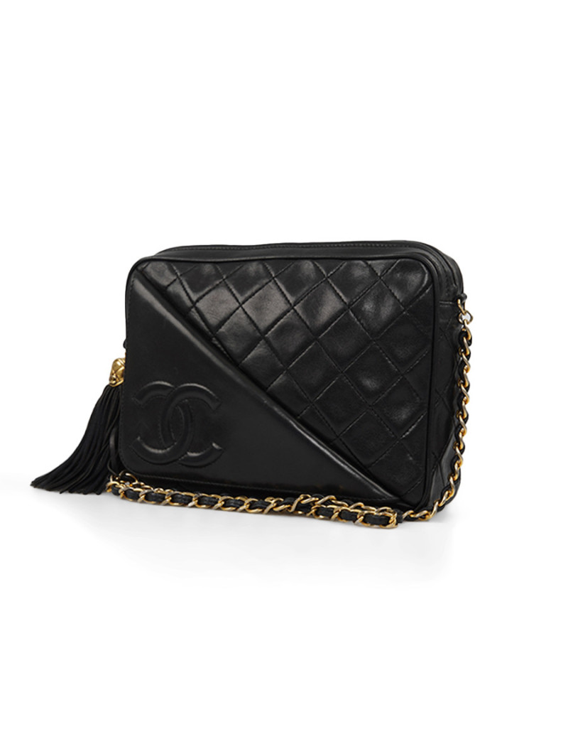 Sac vintage Caméra CHANEL cuir d'agneau