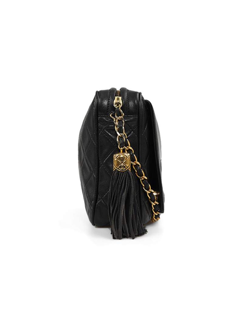 Sac vintage Caméra CHANEL cuir d'agneau