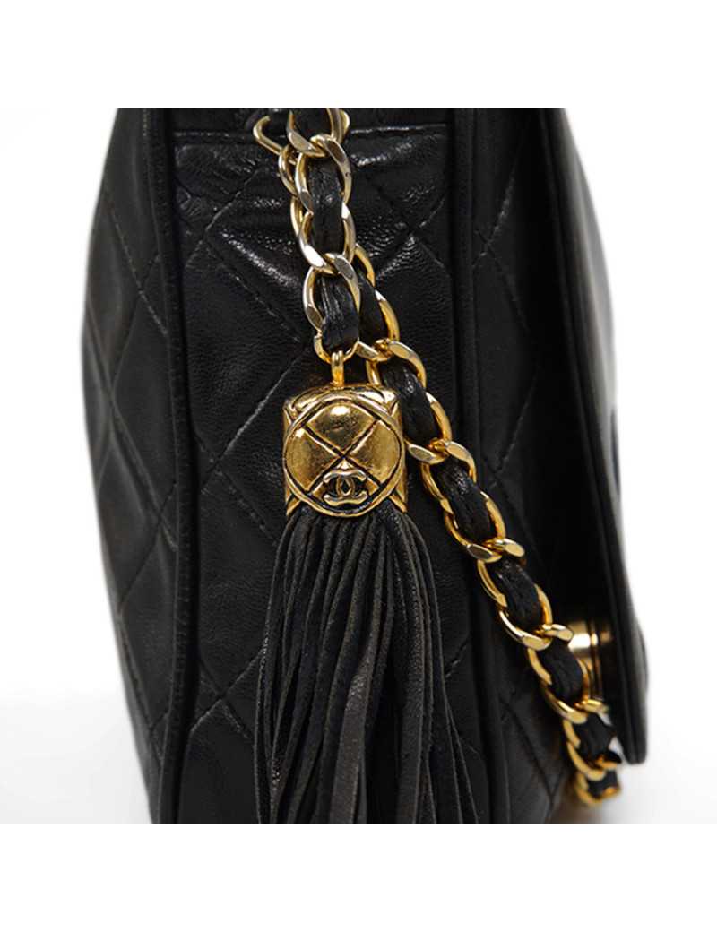 Sac vintage Caméra CHANEL cuir d'agneau