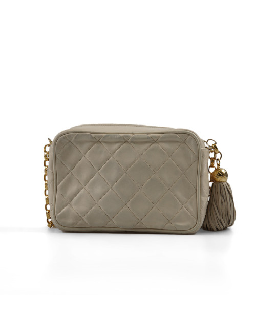 Sac vintage caméra CHANEL écru