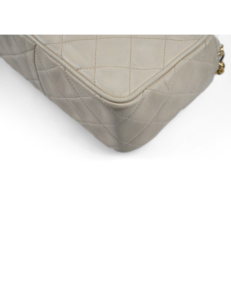 Sac vintage caméra CHANEL écru