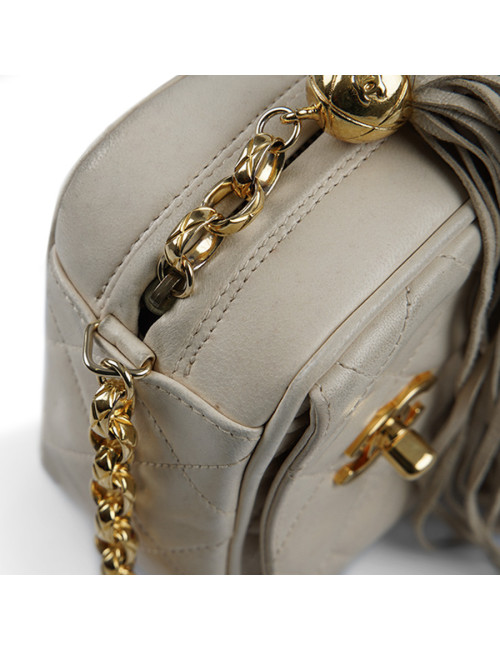 Sac vintage caméra CHANEL écru