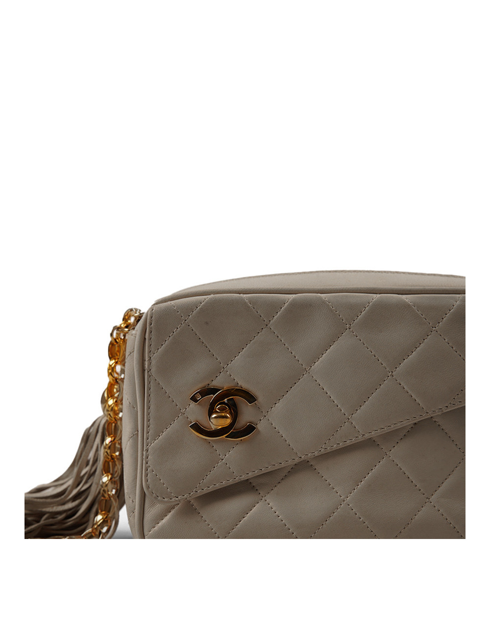 Sac vintage caméra CHANEL écru