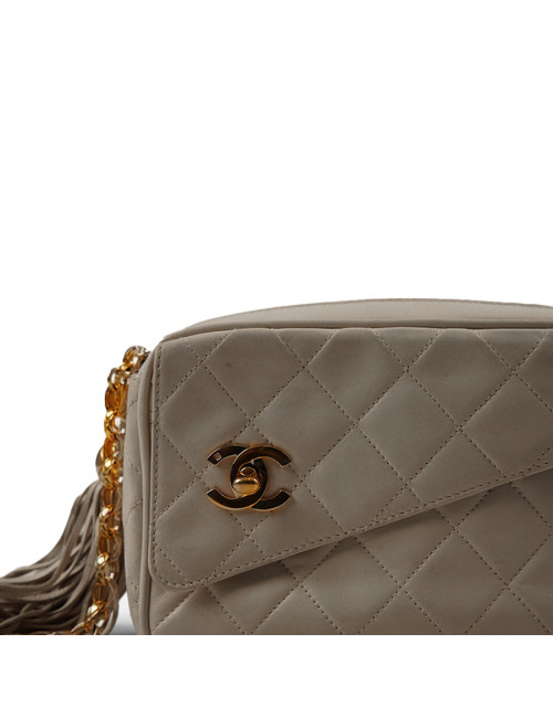 Sac vintage caméra CHANEL écru