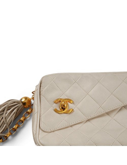 Sac vintage caméra CHANEL écru